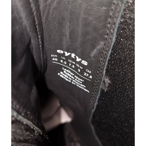 Eytys Nikita Leather Chelsea Boots 40 M 7.5 W 9 Unisex Black $370 - Picture 13 of 16